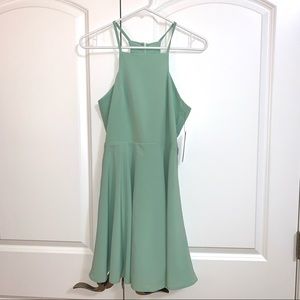 LuLu’s  NEW Call to Charms mint green skater dress mini size Small